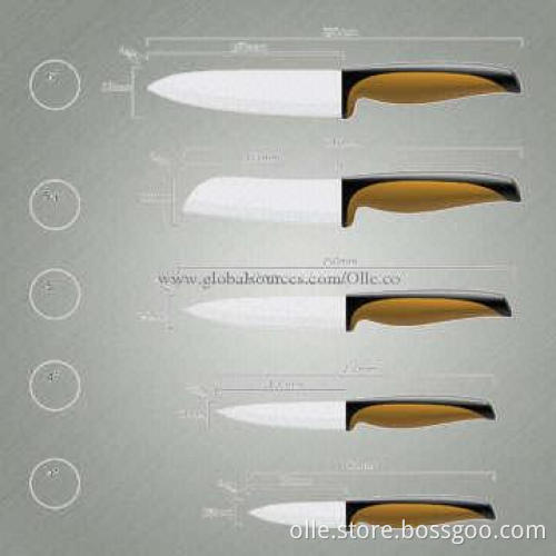 Two-color Handle 3-inch Ceramic Paring Knife